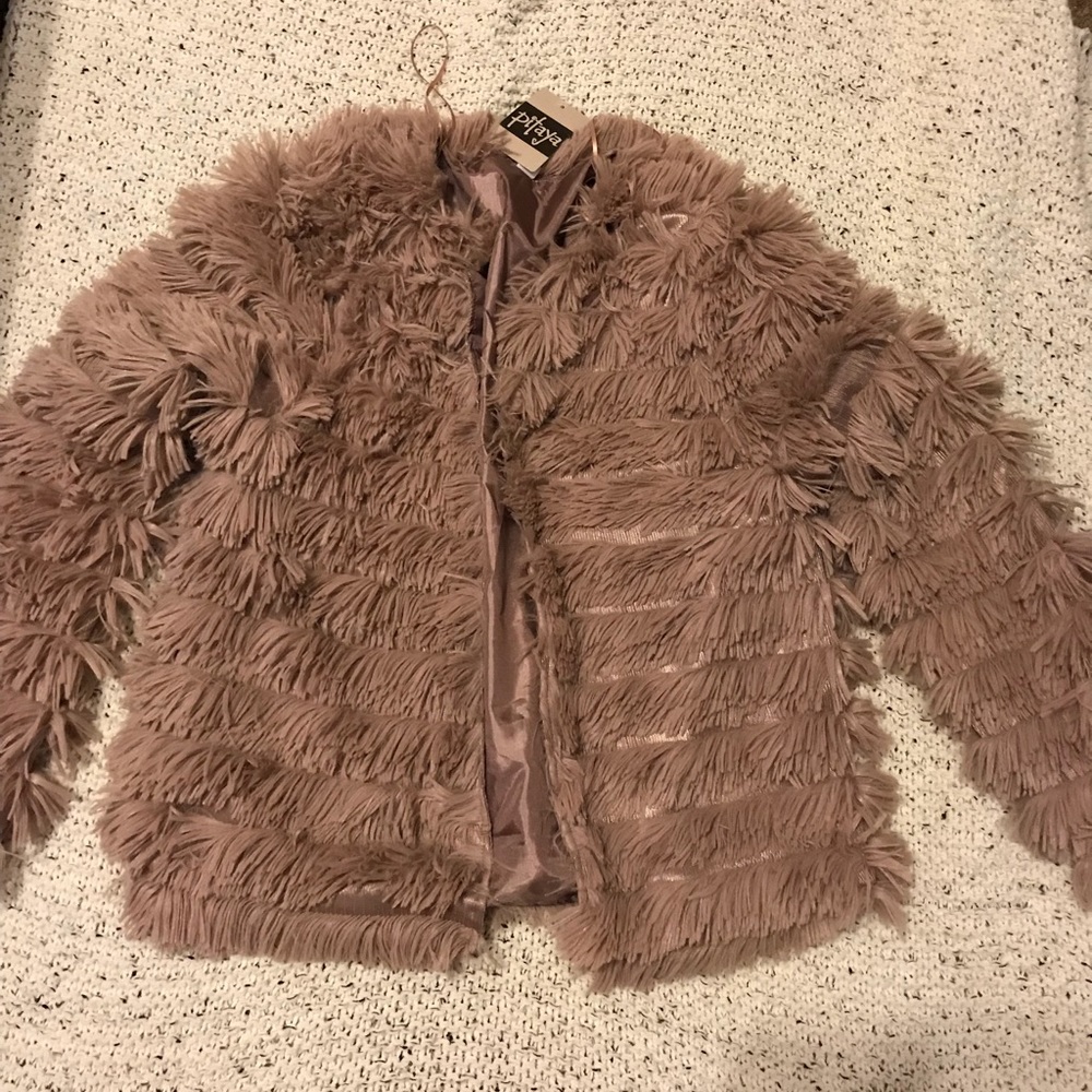 Taupe Feather Jacket